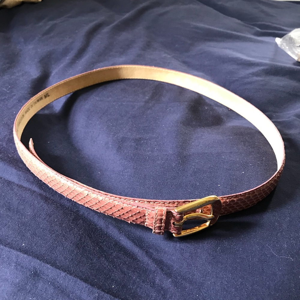 Genuine snakeskin belt